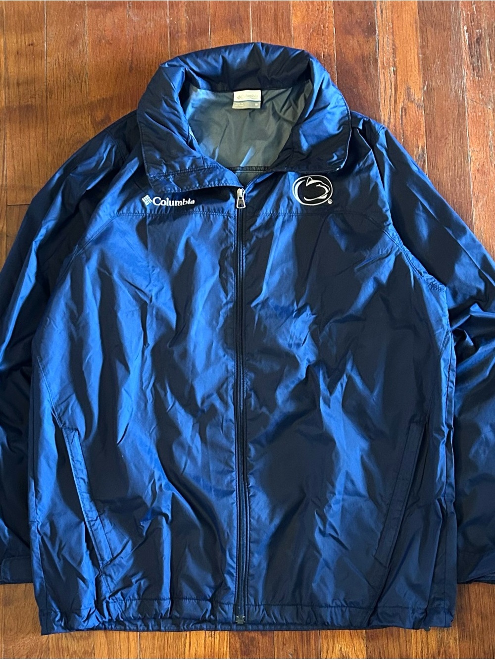 Vintage Penn State University PSU Columbia Sportswear Blue Windbreaker Jacket M